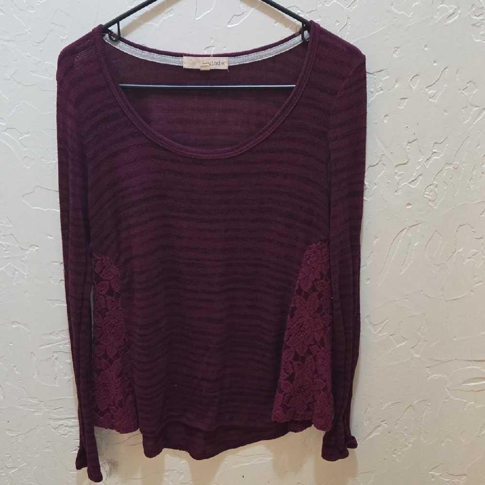 3/$10 Rewind Purple Long Sleeve Tee